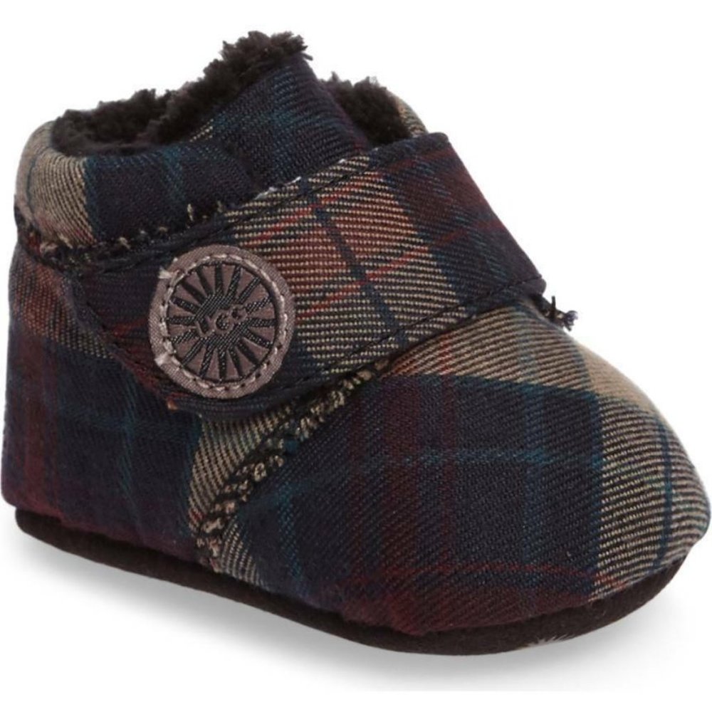 UGG Australia Baby Toddler 12 - 18 Months Plaid 4/5 Crib Shoe Boot Bootie